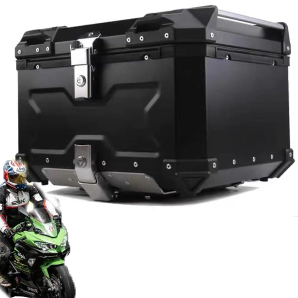 NILZA Universal Baúl De Moto Grande Maletero De Moto, Baul para Moto Baul para Moto 25L 65L Aluminio Maleta Topcase Moto, Caja De Moto para Casco Equipaje (Size : 36L Black X)
