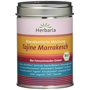 Herbaria “Tajine Marrakesch” Marokkanische Gewürzmischung, 1er Pack (1 x 100 g Dose) – Bio