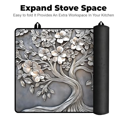 Image of Stove Top Cover for Glass Electric Stove (Tree, 30 inch x 21 inch)