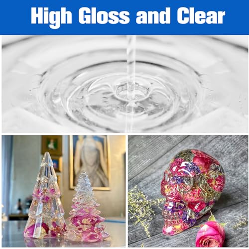 Jdiction EPOXY RESIN-1 Resin Kit, Crystal Clear Deep Pour Epoxy Resin For River Tables, Live Edge And Wood Filler thumb #3