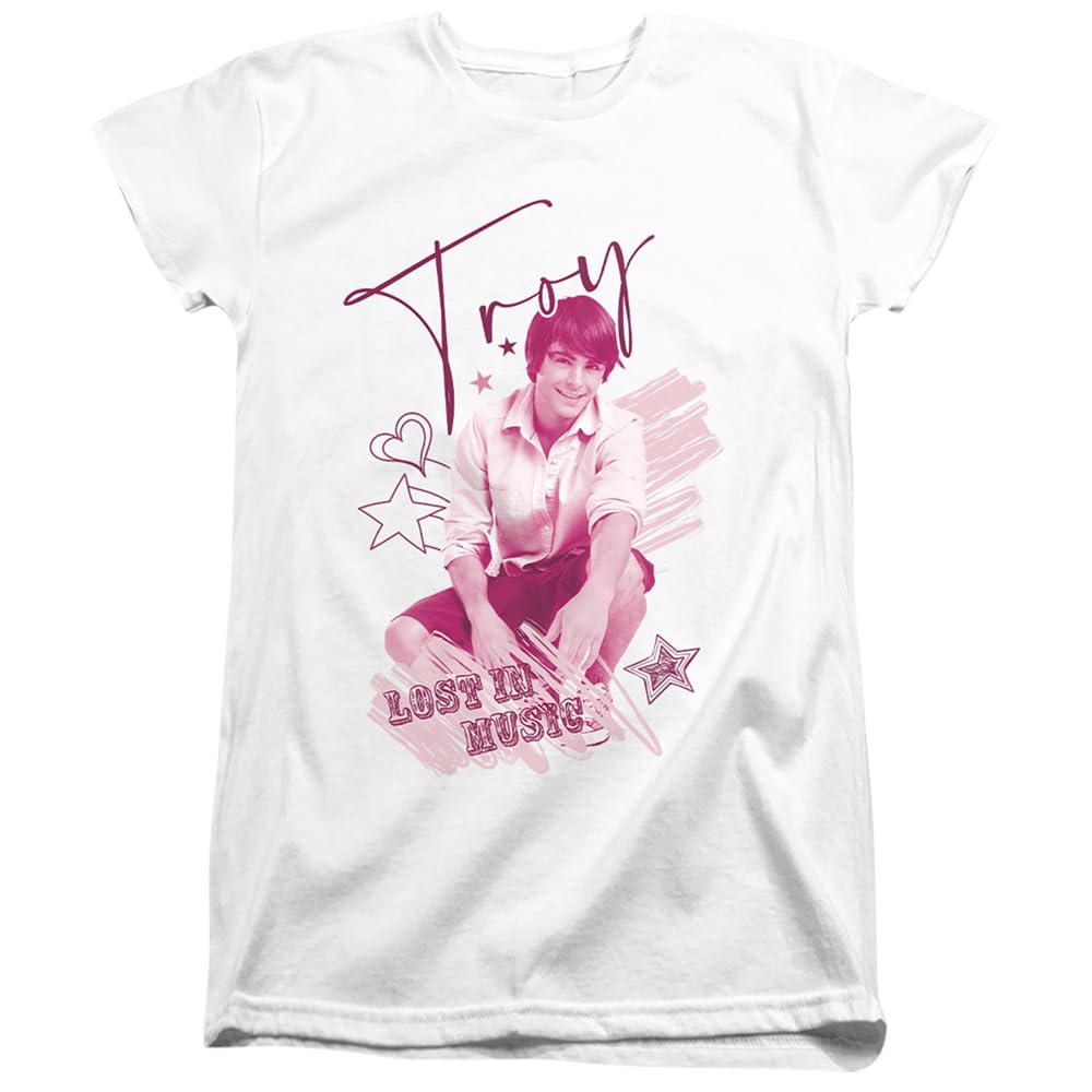 Disney High School Musical Troy Ladies T Shirt, White, XX-Large