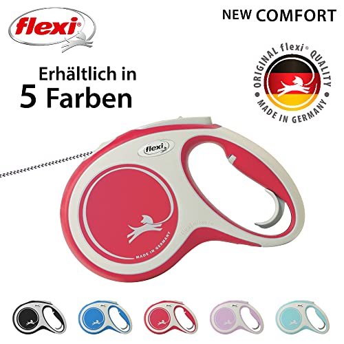 flexi Hundeleine, ausziehbar, mit weichem Griff, 3 m / 5 m / 8 m / 8 m / 8-20 kg, blau, small, 4000498043127