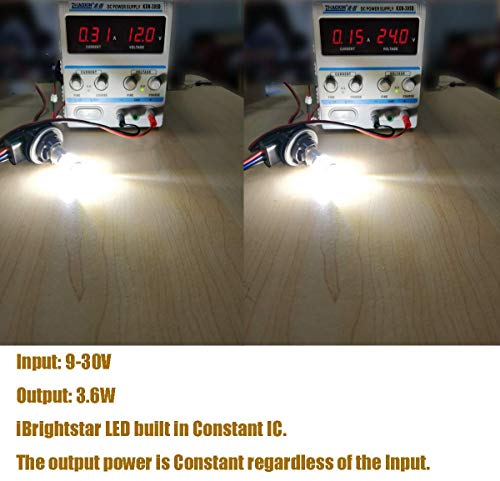 image for iBrightstar Newest 9-30V Flashing Strobe Blinking Brake Lights 7440 74