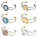 SUNNYCLUE Blank Tray Blank Cuff Armreif Armreif mit klarem Cabochon-Glas Kuppel für Damen und Herren, 6pcs, 3 Color