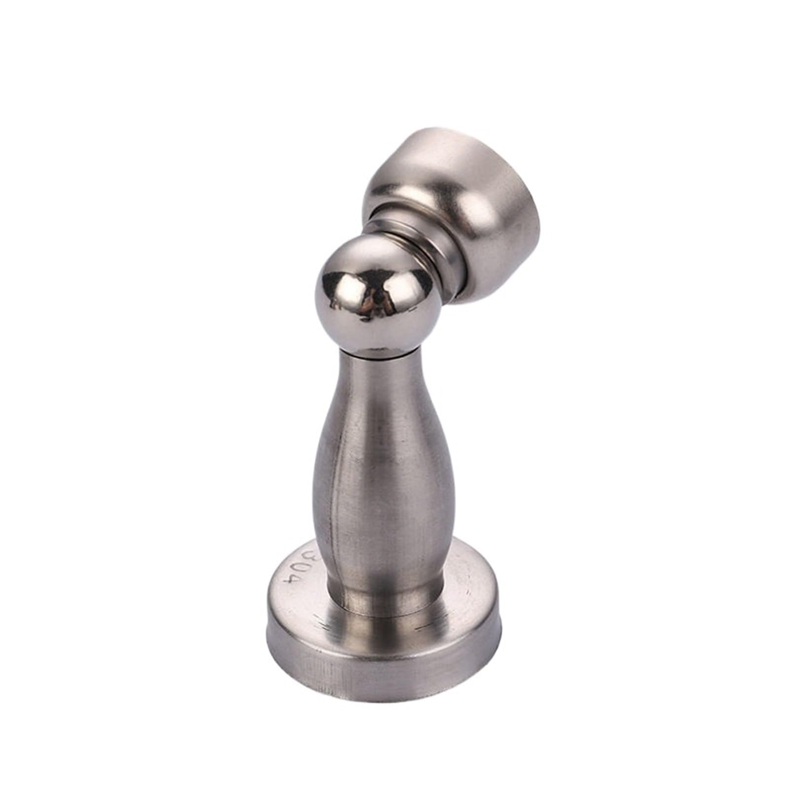 Luercher Silver Door Stop Magnetic Door Stops Bronze Magnetic Door Stopper Wall Floor Mount Heavy Duty Magnet Doors Catch Holder(Silver)