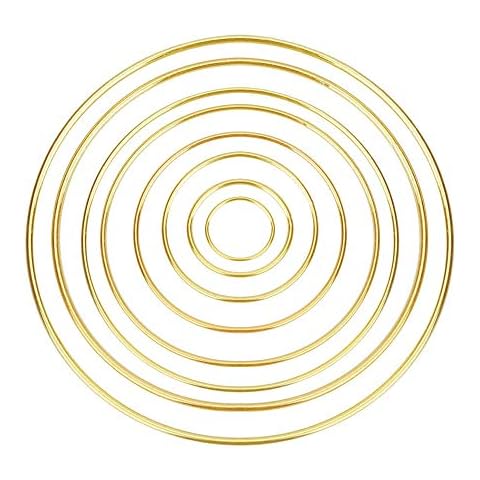Better Crafts Set of 6 Pieces Assorted Metal Gold Rings for Crafts (7 inch/ 8 inch/ 9 inch/ 10 inch/ 11 inch/ 12 inch) Cover