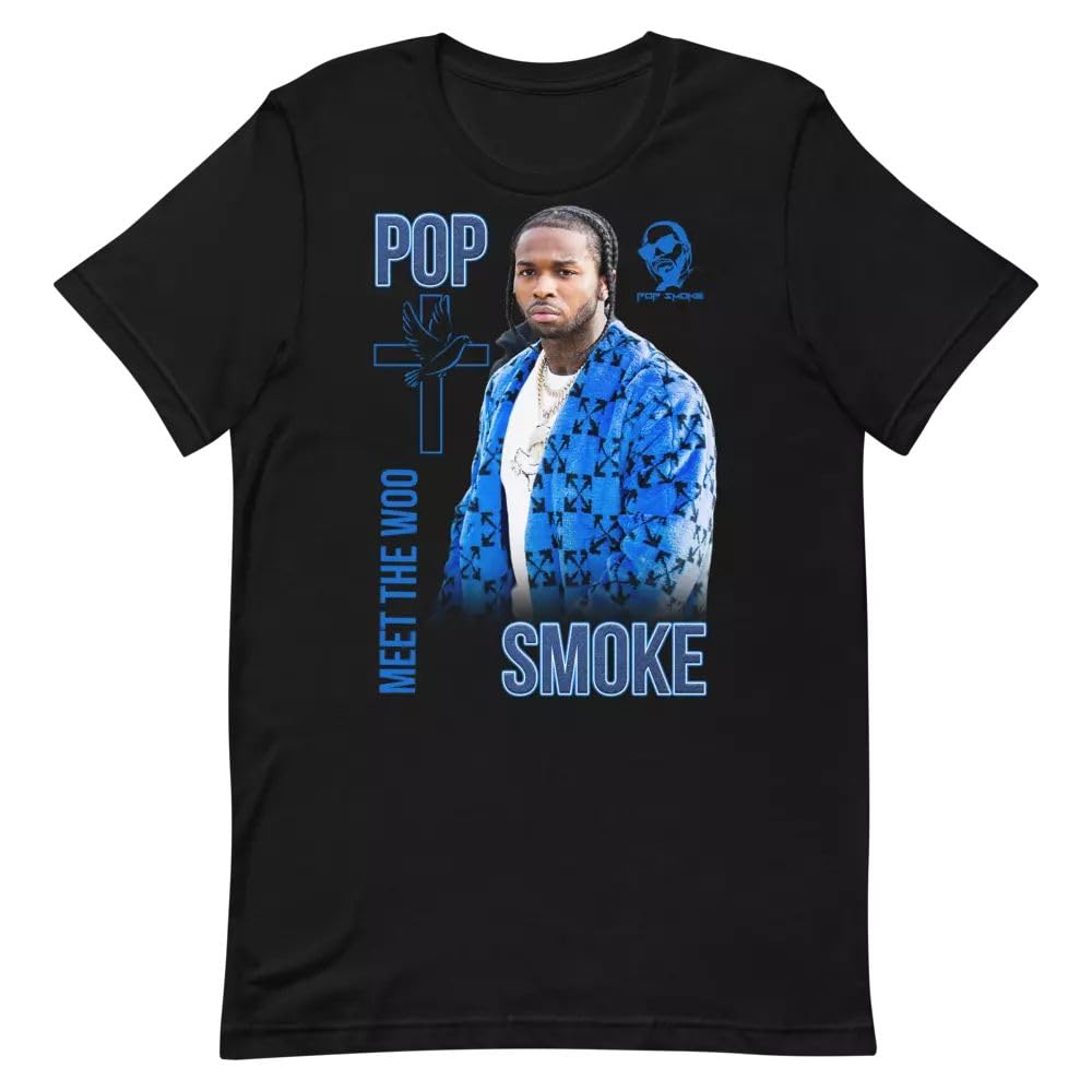 Fffresttv Men's Black Pop Smoke Tee Shirt (Meet The Woo) Limited Edition 3XL