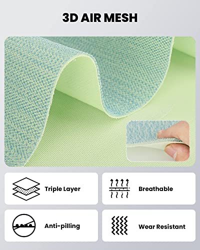 Dripex Mesh Office Chair For Home, Ergonomic Desk Chair With Arms/Lumbar Support/Mesh Back/Adjustable Headrest & Height/Wheels, Computer Chairs Tilt Reclining Swivel Rolling Chair, Mint Green #TOP4