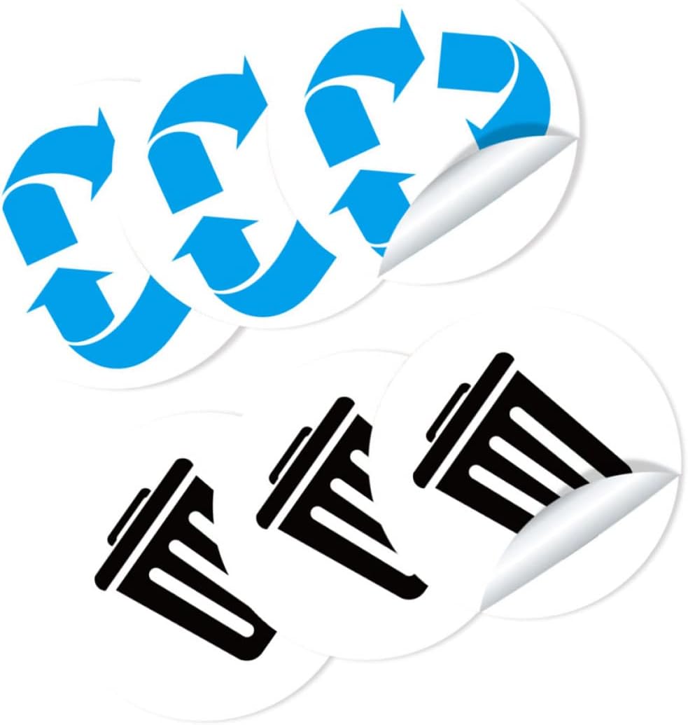 BIUDECO 1 Set 6 Sheets Garbage Classification Label Garbage