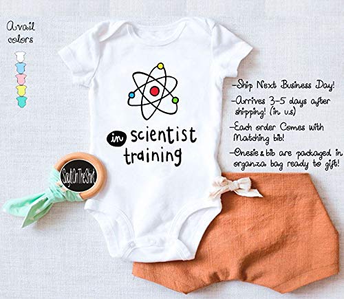 Scientist in Training -Cute Newborn Infant outfit Baby bodysuit onesie & bib3