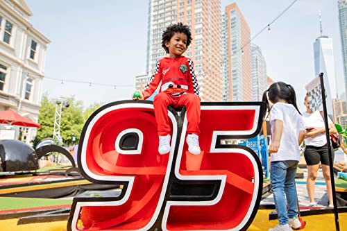 Disney Pixar Cars Lightning McQueen Toddler Boys Zip Up Cosplay Coverall Lightning Mcqueen Red 5T - image 2