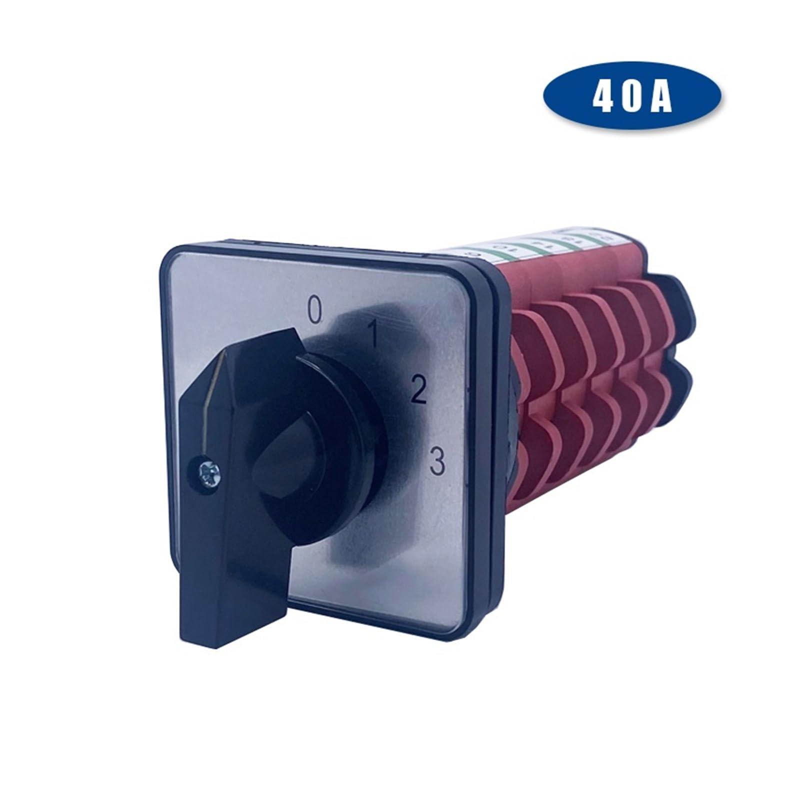 Interruptor de máquina soldar eléctrica multipaso, 0-3 Posiciones, 6 Polos, 40 A, CA 380 V, selector Transferencia Manual, Interruptor rotatorio
