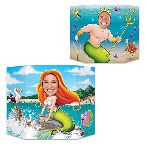 Beistle Mermaid Photo Property, 3-Feet 10-Inch by 25-Inch, Multicolor