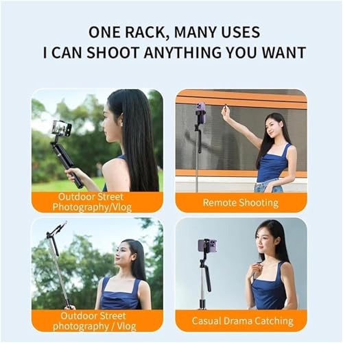Image of LikeStar 1.7M Extendable Selfie Stick Tripod with Fill Light, Wireless Remote & Phone Holder - USB Rechargeable, Foldable & Compatible with iPhone & Android for Travel, Vlogging, and Live Streaming