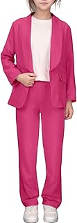 Conjunto de ropa para niños y niñas, color sólido, con frente abierto, manga larga, para niños, niñas, talla 5, 14 años, conjunto de ropa para bebé niña 68