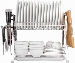 LHQ-HQ Stojak naczynia stojakowy stojak stojak odpływowy stojak naczynia półka nóż uchwyt pałeczki do przechowywania rur kuchenny stal nierdzewna kuchnia antysible z tworzywa sztucznego stojak