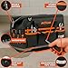 AV Steel 15 Inch Tool Bag with 16 Pockets Foldable Close Top Wide Mouth Tool Bag Organizer with Handle & Padded Adjustable Strap, Heavy Duty, Waterproof