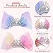 JIYIN 2 Pcs Crown Bow Hair Clips, Diamond Crown Hair Bows Princess Headband Metal Snap Sparkly Hair Styling Accessories for Girls & Kids Halloween Birthday Christmas Gift(Purple+Pink)