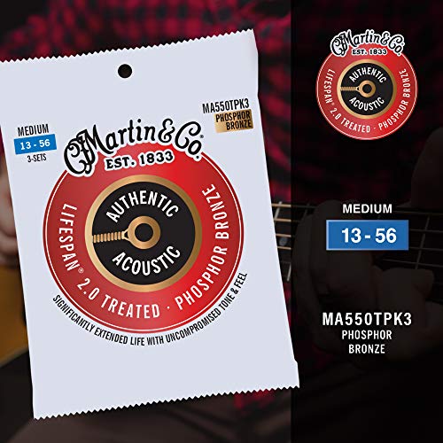 MARTIN Cordes Pack de 3, Medium, 92/8 - Les Beatles, Paul McCartney, John Lennon, RIngo Starr, George Harrison MARTIN Cordes Pack de 3, Medium, 92/8 – Image 6