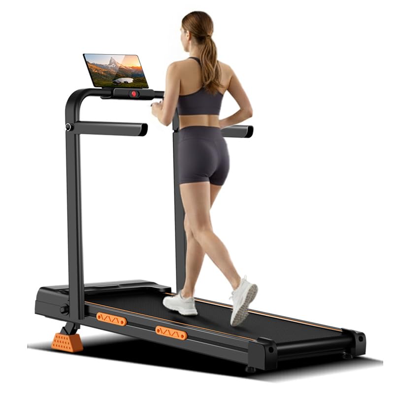 Image of 3 in 1 Treadmill with Handlebar - 2.5 HP Quiet Folding Treadmill for Home, Office, Under Desk, Portable Treadmill with 15% Incline, 300lbs Capacity