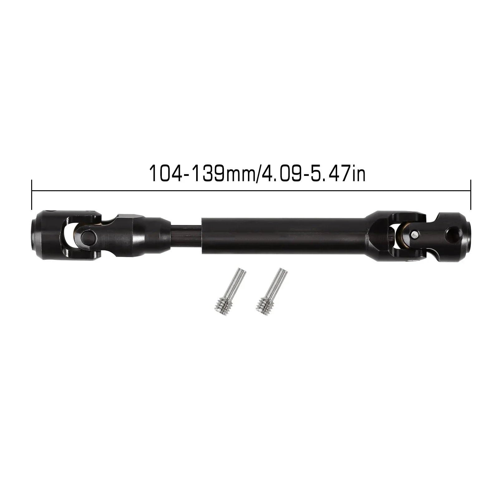 Wał napędowy Stalowy wytrzymały wał napędowy do 1/10 RC Car Crawler Axial SCX10 90046 AXI03007 TRX4 Redcat Gen8(Black 104-139mm)