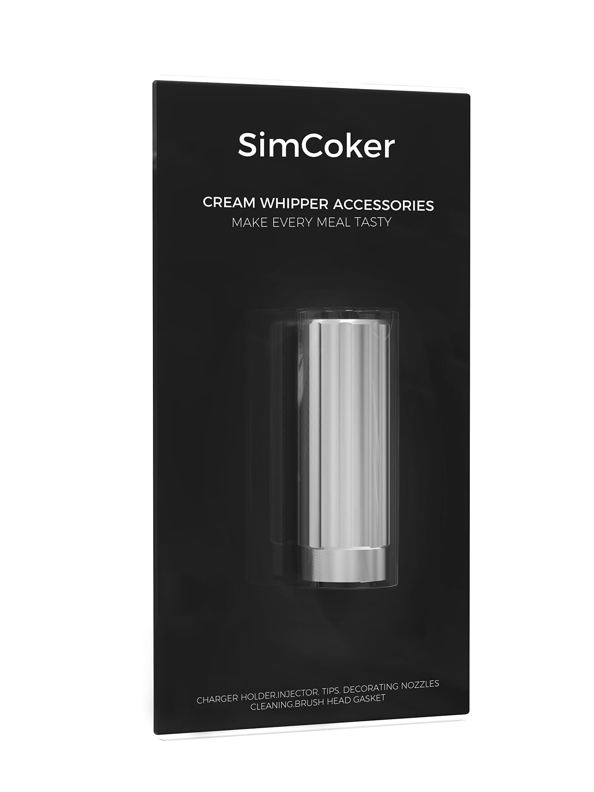 Whipped Cream Dispenser Gas Charger Holder, Durable Cream Whipper Container Replacement Parts(Aluminum)