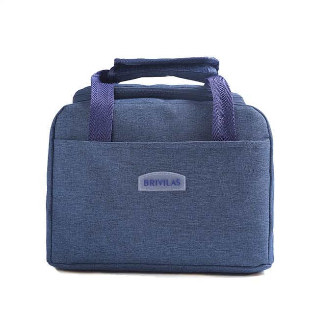 fashionAE - Brivilas Insulated Lunch Bag Women Thermal Lunchbox Cooler Picnic Bags 2020 New Kids Lunch Bag for School Reusable Food Bag (Navy from KSA)