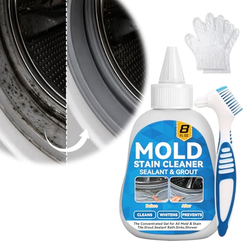 Gel Anti Moisissure Salle de Bain, Produit Anti Moisissure pour Mur Intérieur, Joints, Carrelage, Douche et Machine à Laver, Nettoyant Salle de Bain pour...