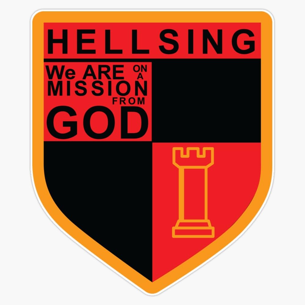 Hellsing Organization - Special Military Forces Logo Window Bumper Sticker Decal 5"