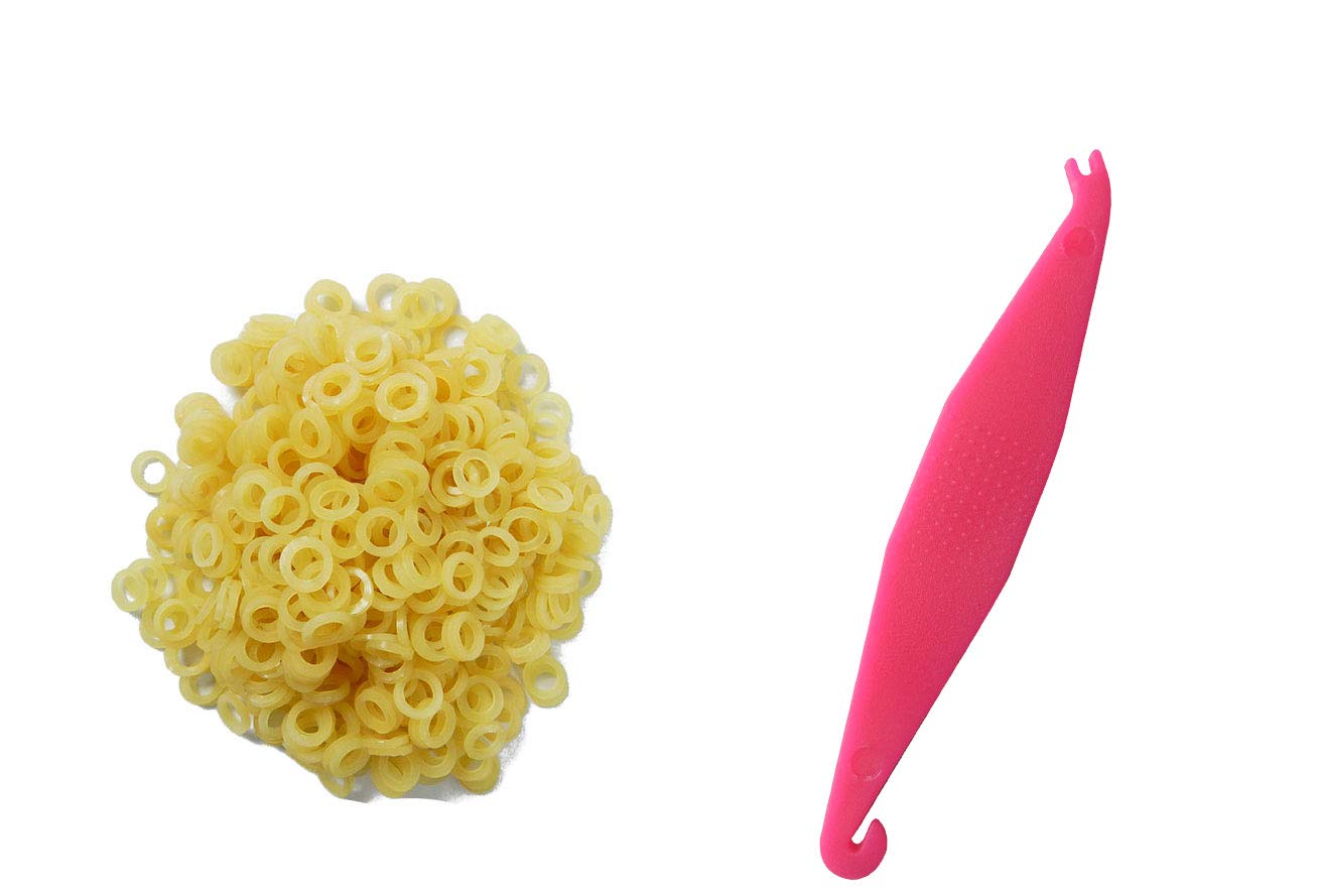 Dentosmile Orthodontic Intraoral Latex Elastics | Dental elastics| Dental elastic band for teeth gap |Tooth Colours Pack of 100 Pcs + Free Placer for Braces