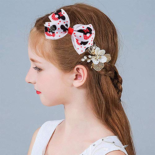 image for DaLin 6Pcs/Set Hair Bows for Girls, Hair Bows Alligator Clips for Girl