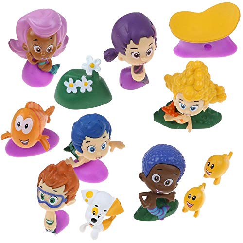 Bubble Guppies Cake Topper | 12 Figure Toy Set | Cake Decorations Figurines 1-2 Tall