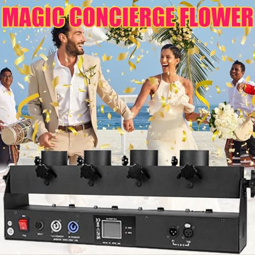 Máquina eléctrica profesional de confeti - Control DMX, lanzador y cañón de confeti, ideal para bodas, fiestas DJ, discotecas, shows y conciertos modelo 2shot miniatura 3