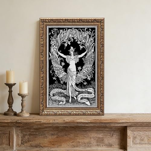 Impression sur toile Walter Crane 1895 d'art mural de bureau 30x45 cm