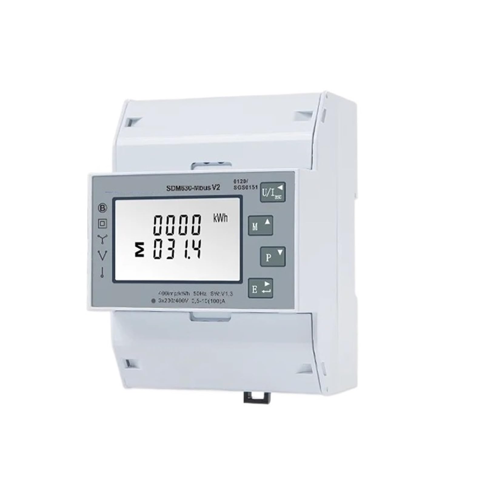 WQGQPXOB Three Phase DIN Rail Energy Meter SDM630Mbus V2 Industrial Suitable for Industrial/Civil scenarios