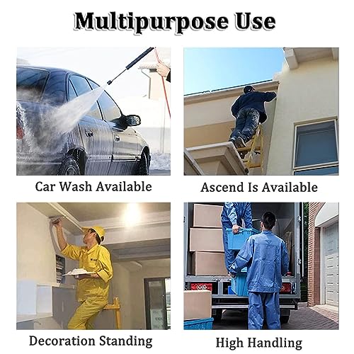 Andamio plegable y ajustable con plataforma de banco para mejoras del hogar 8