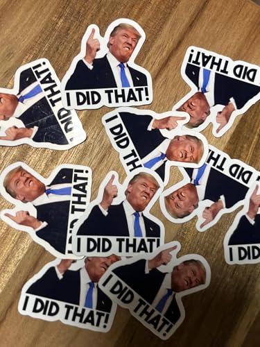 Image of 100pcs Trump I Did that Stickers Gas Pump Stickers Decal, Donald Trump Merchandise, Anti-Trump Stickers
