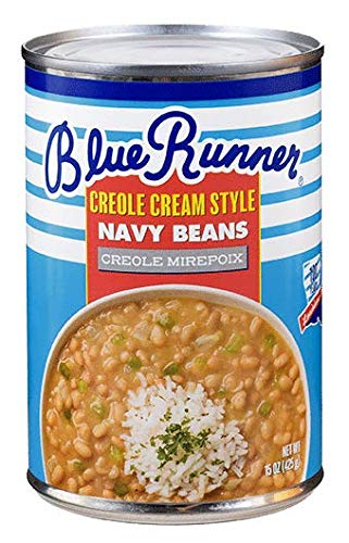 Blue Runner Creole Cream Style Navy Beans with Creole Mirepoix Large Cans 27oz (Pack of 3)