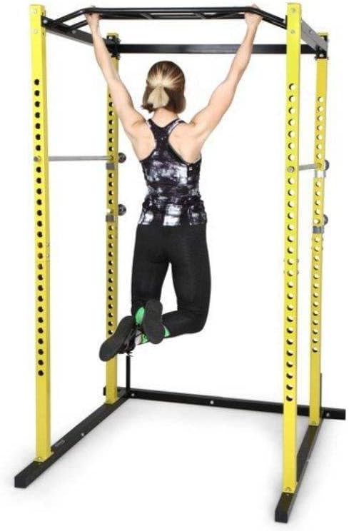 Adjustable Multi-Functional Power Rack for Pull-Up, Squat, and Barbell Training, Home and Commercial Gym Fitness Station