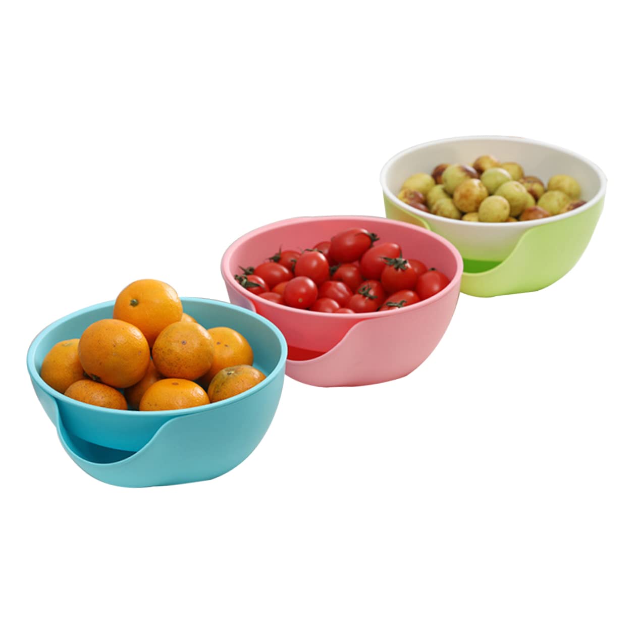 Ciieeo Nut Bowl with Snack Storage Lazy Fruit Plate Shell Holder for Pistachios Sunflower Candies Random Color