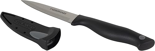 Miniatura 2 de Farberware Edgekeeper - Cuchillo de pelar de 3.5 pulgadas con cubierta de cuchilla autoafilable, cuchillo de cocina de acero inoxidable de alto