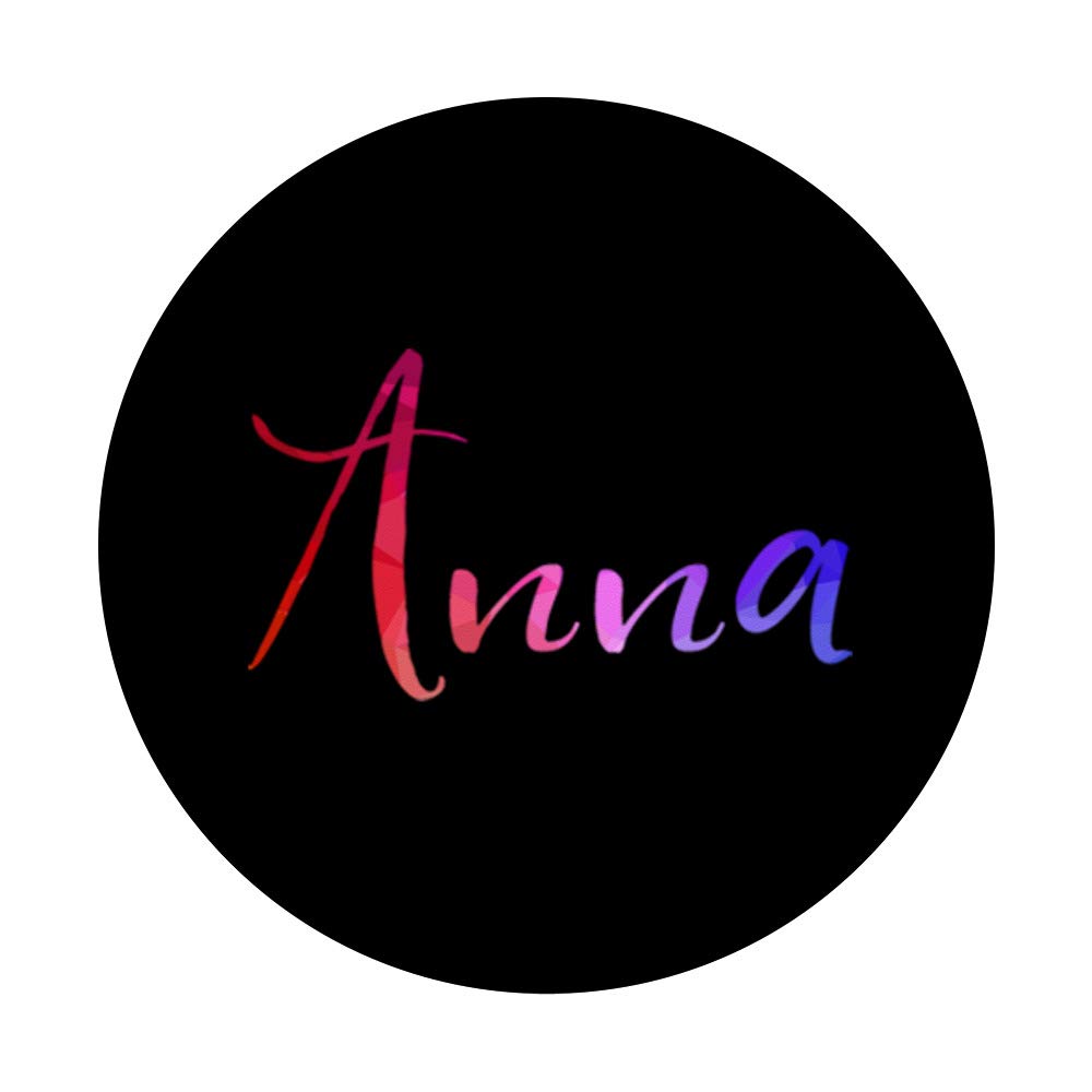 Amazon.com: Anna Name on Geometric Red Pink Purple Black - Anna