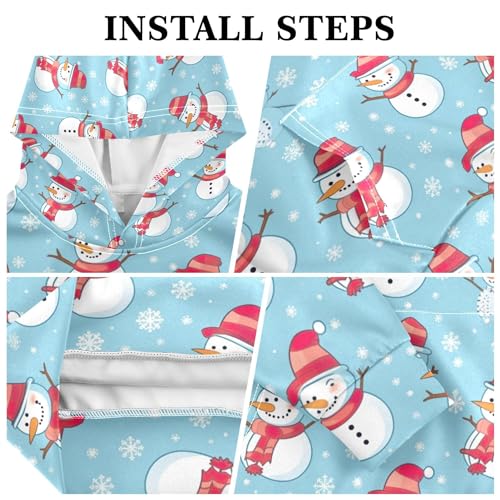 Kids Hoodies Sweaters Christmas Xmas Snowman Hooded Sweatshirts with Big Pockets for Boys Girls B04000683