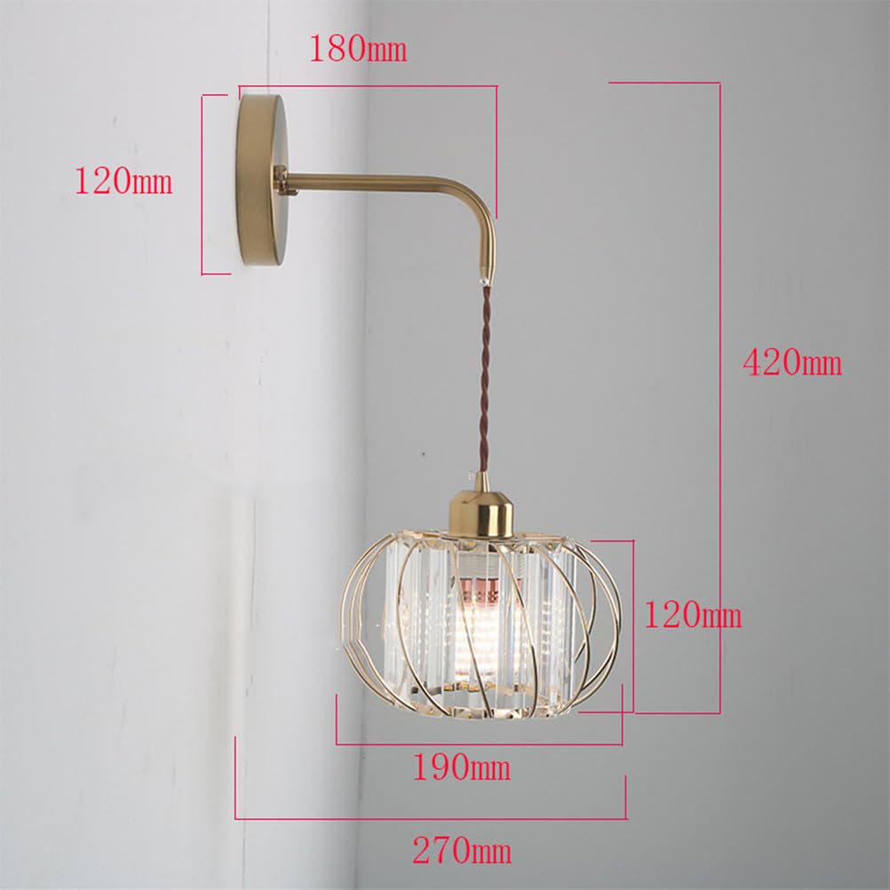 E27 Moderno Cristal lámpara de pared En el interior retro Minimalismo Colgante de luz iluminación de la pared Lámpara de noche Habitación Sala de estar desván decoración