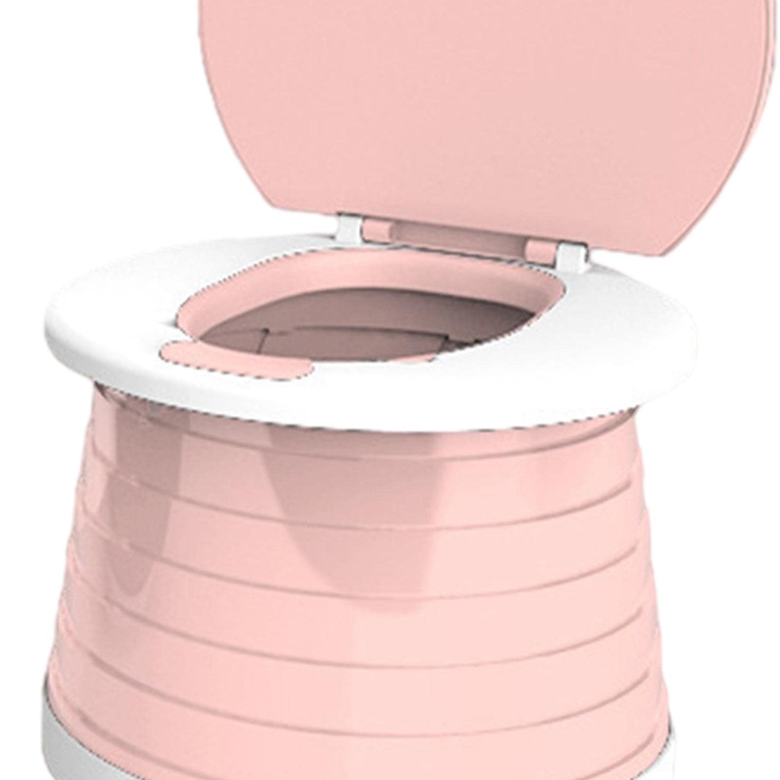 Toilet Portátil Infantil Asiento Plegable para Entrenamiento de Niños Viaje Silla de Camping Reutilizable Fácil de Limpiar Adecuado para Viajes, Rosa, tal como se describe