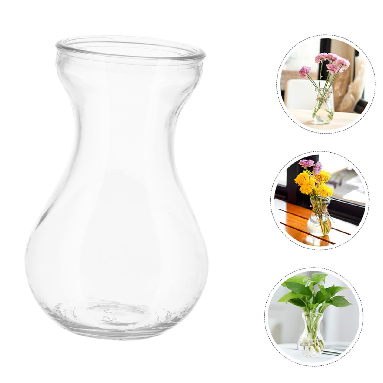 Uonlytech 5 pièces Lot de Vases Verre Transparent pour Propagation Hydroponique Décoratifs et Compacts pour Bureau et Intérieur