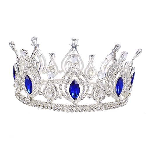 HerZii Corona Tiaras Mujer Hairband Boda Novia Nupcial Princesa Wedding (Plateado)