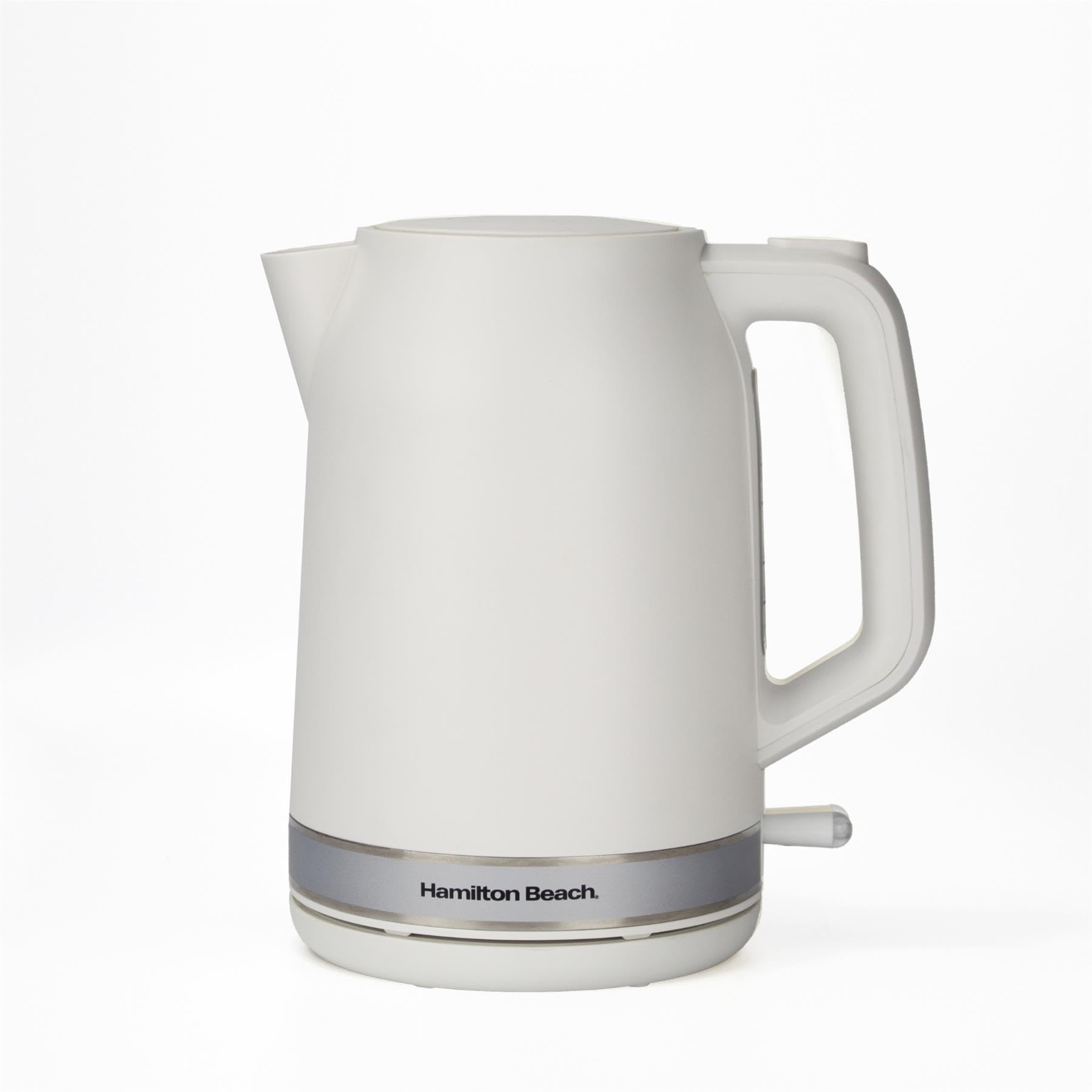 Hamilton Beach Ella 1.7L Matte White Kettle - Plastic - Boil Dry Protection - Automatic Switch-off