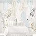 Produktbild 3d wallpaper moderne geprägte blätter kunst wandbilder wohnzimmer schlafzimmer hintergrund wandmalerei europäischen stil vliestapeten-120X100CM