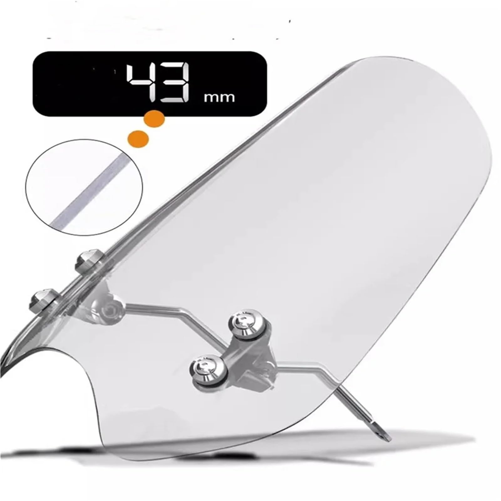 Cupolino Moto Per TRIUMPH Per Trident 660 Per TRIDENT660 Parabrezza Per Moto Parabrezza Anteriore Modificato Paravento Per Moto(46cm gray)
